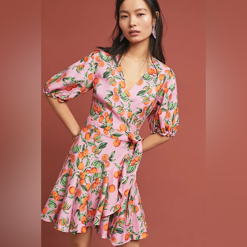 ANTHROPOLOGIE / FINDERS KEEPERS Aranciata Wrap Dress - Sz XS